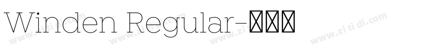 Winden Regular字体转换